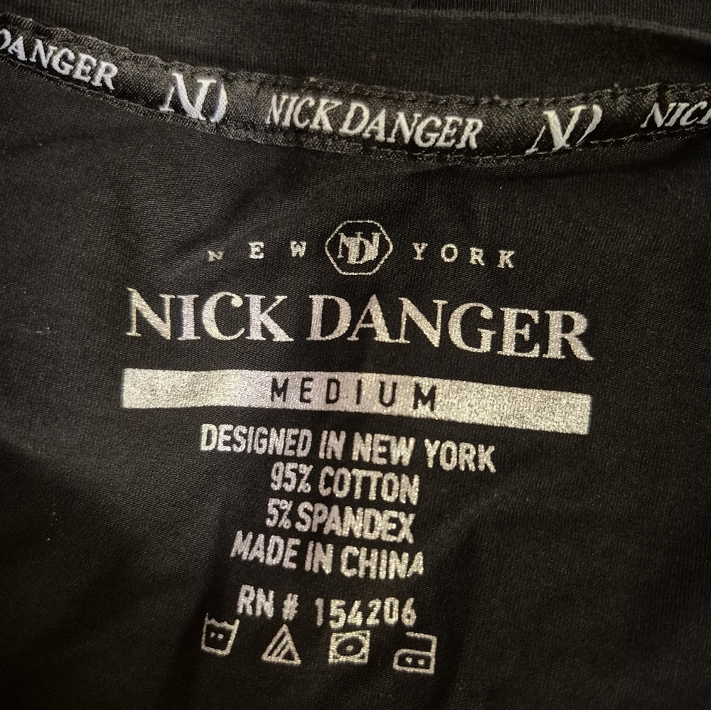 Nick Danger Black Graphic Tee - Medium Designed In New York.